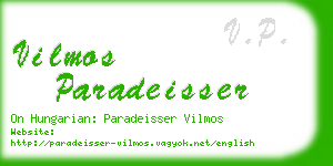 vilmos paradeisser business card